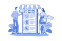پیش‌نمایش فایل marketing-man-announcing-online-flash-sale-10056882 از پک خرید آنلاین