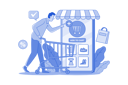 پیش‌نمایش فایل young-man-adding-item-to-cart-10056875 از پک خرید آنلاین