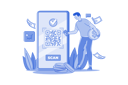 پیش‌نمایش فایل young-man-pay-shopping-bill-using-qr-code-scan-10056880 از پک خرید آنلاین