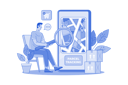 پیش‌نمایش فایل young-man-tracking-his-parcel-10056889 از پک خرید آنلاین