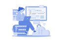پیش‌نمایش فایل female-programmer-developed-website-10062862 از پک فناوری مدرن