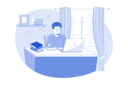 پیش‌نمایش فایل a-boy-studying-from-home-during-quarantine-10073013 از پک فاصله‌گذاری اجتماعی