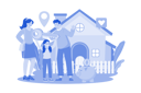 پیش‌نمایش فایل happy-family-standing-in-front-of-a-new-house-10137788 از پک اجاره خانه آنلاین