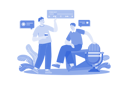 پیش‌نمایش فایل friends-talking-while-having-the-podcast-10283410 از پک پادکست زنده