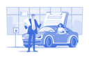 پیش‌نمایش فایل beautiful-young-woman-in-car-is-talking-to-car-insurance-salesman-10364311 از پک نمایشگاه خودرو