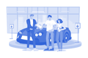 پیش‌نمایش فایل car-dealer-explaining-sales-contract-to-couple-buying-car-10364314 از پک نمایشگاه خودرو