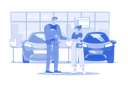 پیش‌نمایش فایل car-dealership-seller-greeting-customer-10364309 از پک نمایشگاه خودرو