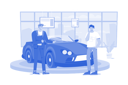 پیش‌نمایش فایل salesperson-showing-the-vehicle-to-a-potential-customer-in-the-dealership-10364316 از پک نمایشگاه خودرو