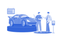 پیش‌نمایش فایل car-dealer-showing-car-to-customers-10406605 از پک نمایشگاه خودرو