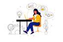 پیش‌نمایش فایل business-women-create-business-idea-and-planing-for-resources-2112388 از پک کسب و کار