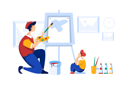 پیش‌نمایش فایل artist-teaching-painting-to-student-2161957 از پک آموزش و پرورش