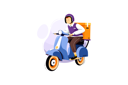 پیش‌نمایش فایل delivery-man-deliver-order-package-on-a-scooter-2162020 از پک تحویل