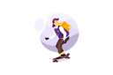 پیش‌نمایش فایل delivery-on-skateboard-2162018 از پک تحویل
