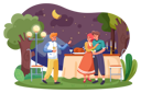 پیش‌نمایش فایل friend-enjoying-at-garden-party-during-night-2644733 از پک جشن
