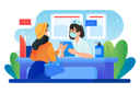 پیش‌نمایش فایل women-wearing-mask-asking-nurse-in-hospital-2644838 از پک عادی جدید