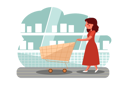 پیش‌نمایش فایل woman-with-shopping-cart-2985938 از پک خرید