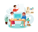 پیش‌نمایش فایل students-learning-from-online-class-3032715 از پک جلسه دیجیتال