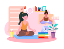 پیش‌نمایش فایل woman-attending-online-yoga-session-3032717 از پک جلسه دیجیتال