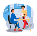 پیش‌نمایش فایل employee-submitting-documents-to-manager-3474712 از پک کسب و کار
