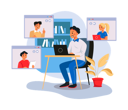 پیش‌نمایش فایل online-business-meeting-3474713 از پک کسب و کار