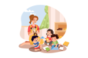 پیش‌نمایش فایل kids-and-player-playing-in-playschool-3611283 از پک فعالیت‌های کودکان