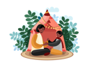 پیش‌نمایش فایل mother-and-child-playing-near-tent-house-3896178 از پک مادر و کودک