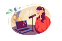 پیش‌نمایش فایل girl-recording-podcast-3949711 از پک پادکست