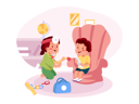 پیش‌نمایش فایل children-playing-with-doctors-kit-4029774 از پک خانواده