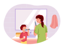 پیش‌نمایش فایل mother-and-boy-brushing-his-teeth-with-toothpaste-4029776 از پک خانواده