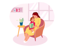 پیش‌نمایش فایل mother-reading-fairy-tale-book-to-a-baby-daughter-at-home-4029769 از پک خانواده