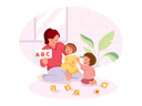 پیش‌نمایش فایل mother-with-two-kids-learning-alphabet-with-flashcards-4029773 از پک خانواده