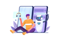 پیش‌نمایش فایل person-communicating-with-artificial-intelligent-chatbot-4227162 از پک هوش مصنوعی