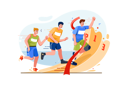 پیش‌نمایش فایل athletes-running-race-to-win-4227151 از پک فعالیت‌های ورزشی