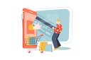 پیش‌نمایش فایل online-shopping-payment-4519536 از پک تبلیغات خرید