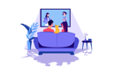 پیش‌نمایش فایل a-couple-watching-tv-in-the-living-room-4519518 از پک در خانه بمانیم