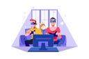 پیش‌نمایش فایل friends-playing-vr-video-games-4519520 از پک در خانه بمانیم