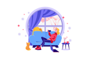 پیش‌نمایش فایل girl-having-coffee-and-relaxing-at-sofa-4519519 از پک در خانه بمانیم