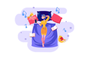 پیش‌نمایش فایل girl-relaxing-on-bed-and-listening-to-music-4519517 از پک در خانه بمانیم