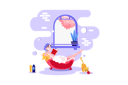 پیش‌نمایش فایل woman-relaxing-in-bubble-bath-and-reading-book-4519511 از پک در خانه بمانیم