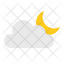 پیش‌نمایش فایل cloud-with-moon از پک وضعیت آب و هوا (تخت)