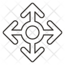 پیش‌نمایش فایل arrow-path-way-direction-sign-four-circle-2 از پک فلش‌ها