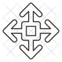 پیش‌نمایش فایل arrow-path-way-direction-sign-four-square-2 از پک فلش‌ها