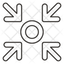 پیش‌نمایش فایل arrow-path-way-direction-sign-four-square-center-2 از پک فلش‌ها