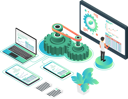 پیش‌نمایش فایل seo-dashboard-analysis-5317478 از پک ایزومتریک نسخه ۳