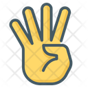 پیش‌نمایش فایل four-finger-7297110 از پک حرکات دست ایموجی